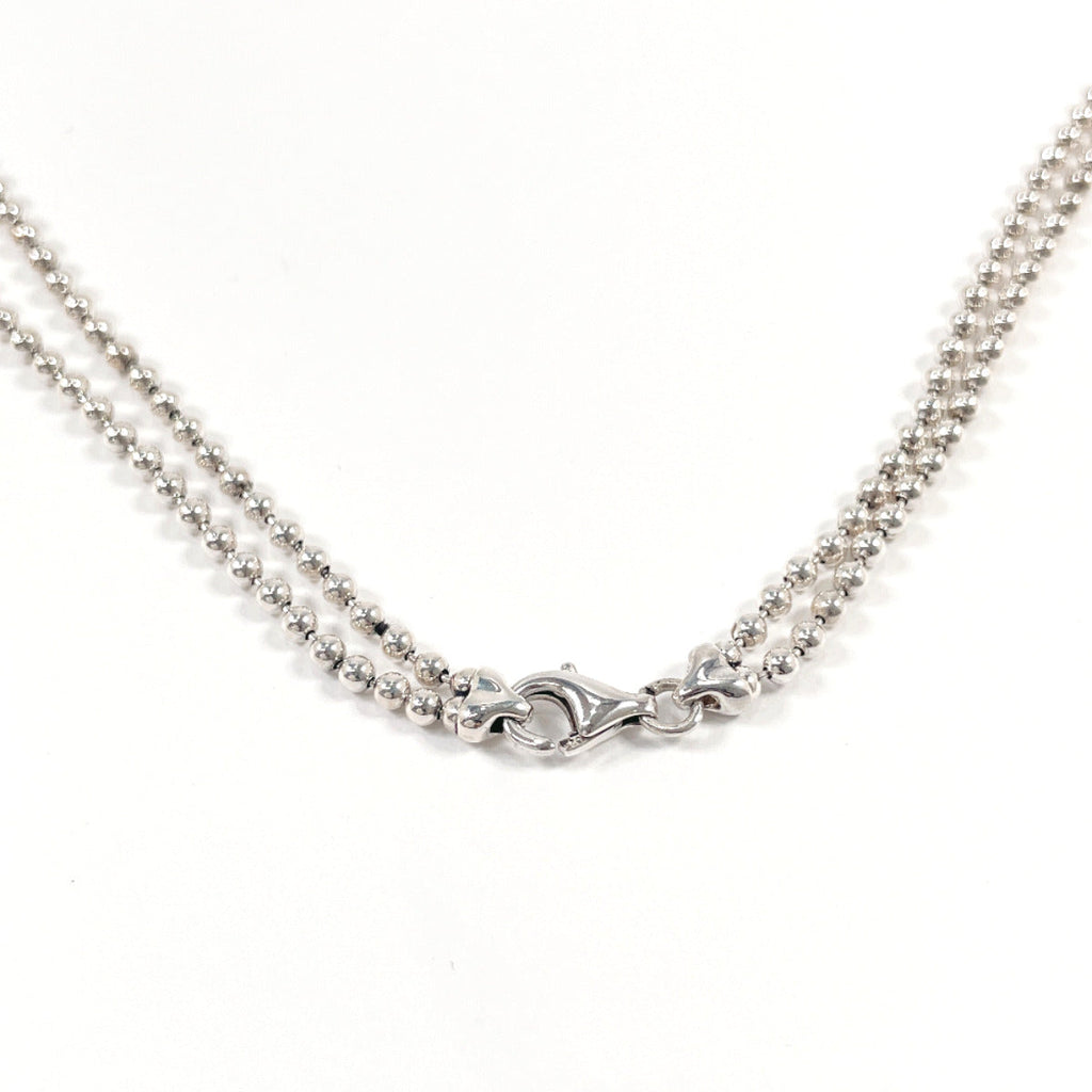 GUCCI Necklace plate Double Ball Chain Silver925 Silver unisex Used