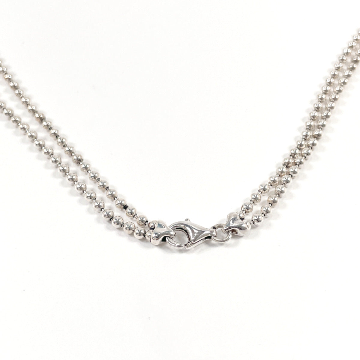 GUCCI Necklace plate Double Ball Chain Silver925 Silver unisex Used