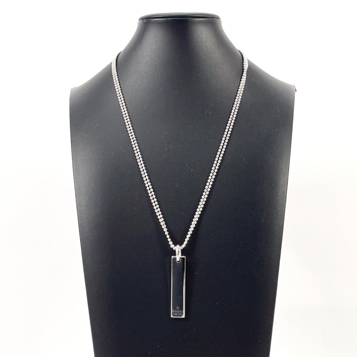 GUCCI Necklace plate Double Ball Chain Silver925 Silver unisex Used