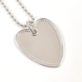GUCCI Necklace Heart plate TagsPendant Silver925 Silver Women Used