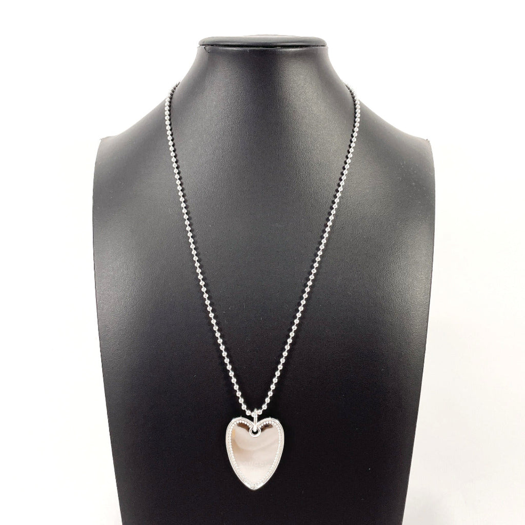 GUCCI Necklace Heart plate TagsPendant Silver925 Silver Women Used