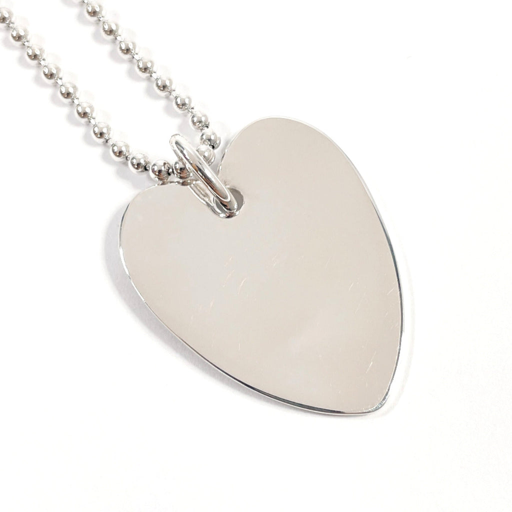 GUCCI Necklace Heart plate TagsPendant Silver925 Silver Women Used