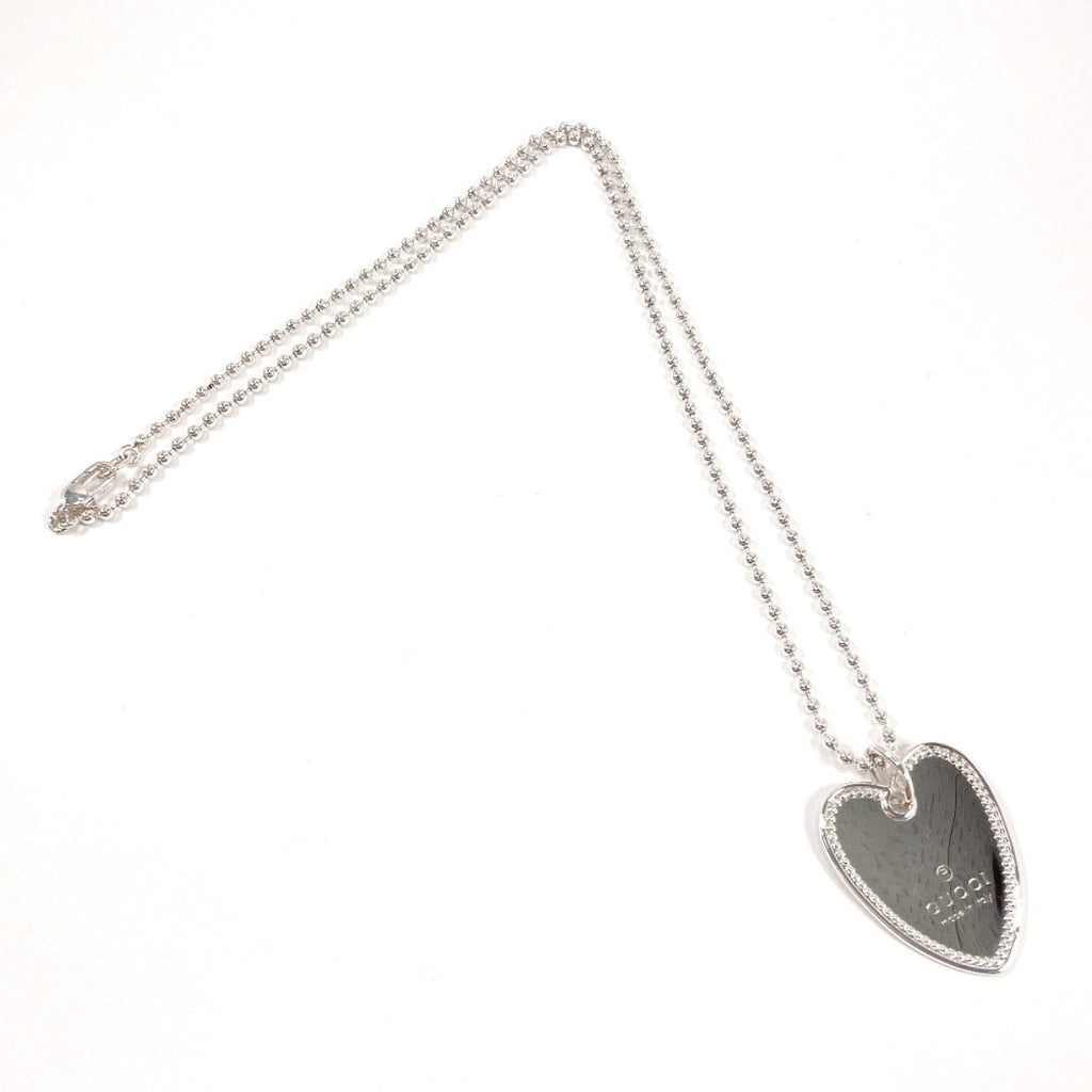 GUCCI Necklace Heart plate TagsPendant Silver925 Silver Women Used