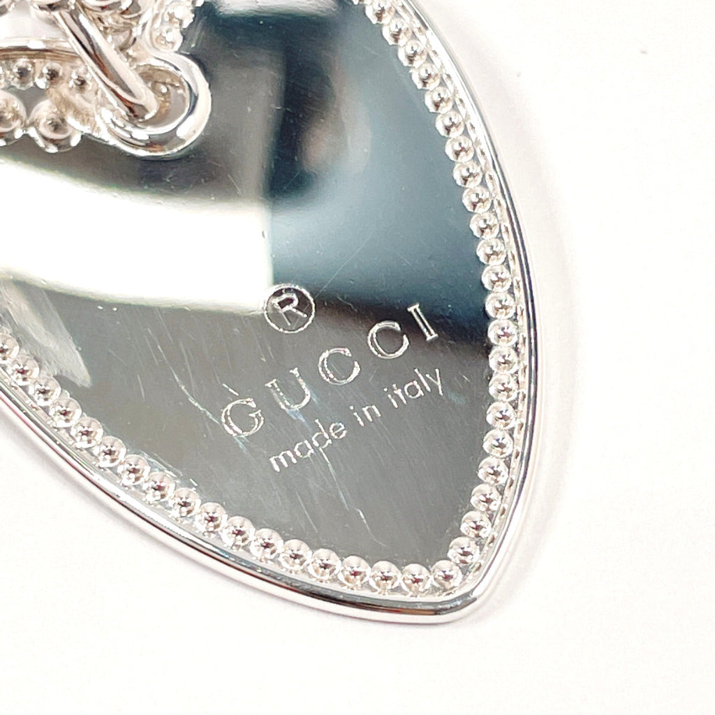 GUCCI Necklace Heart plate TagsPendant Silver925 Silver Women Used