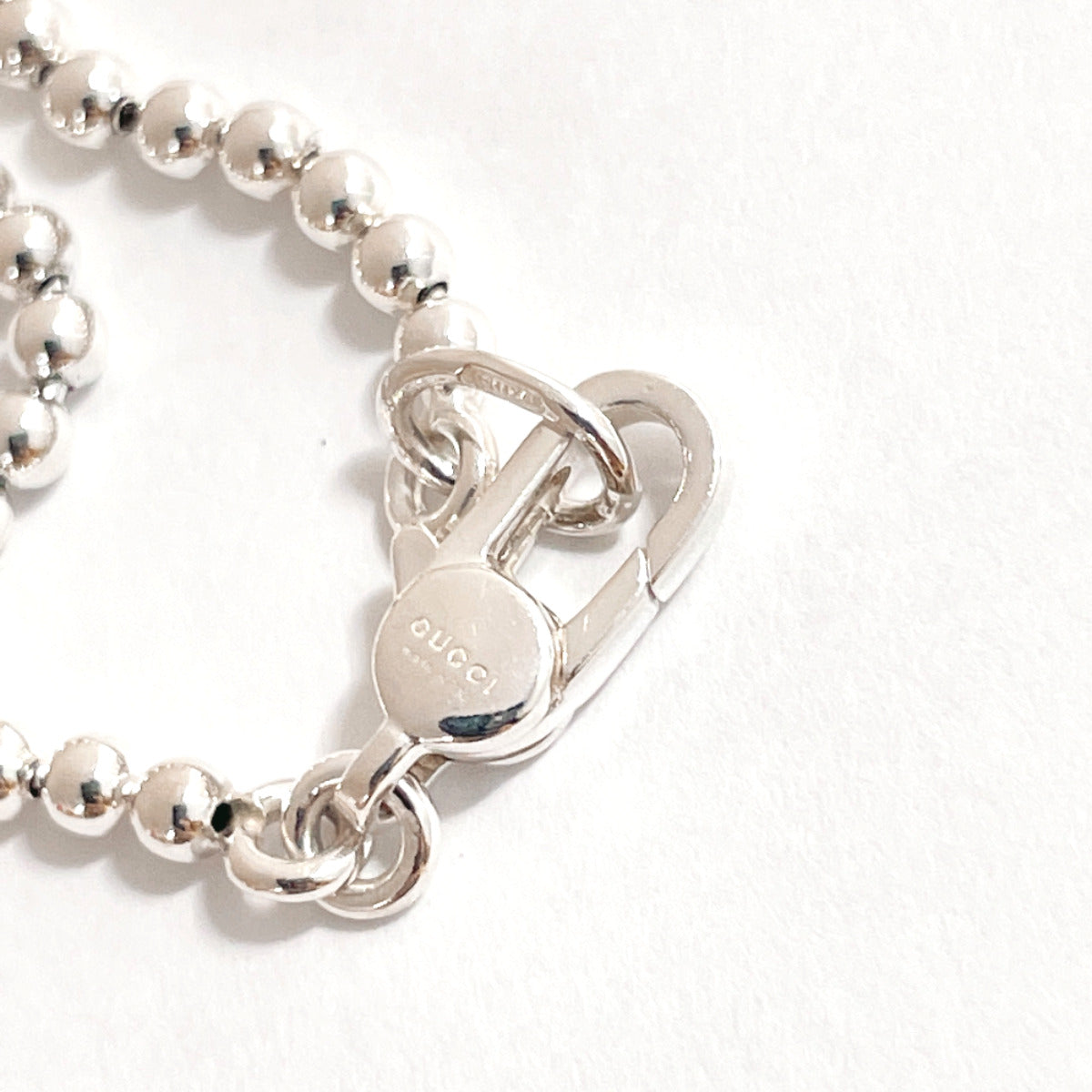 GUCCI Necklace Heart plate TagsPendant Silver925 Silver Women Used