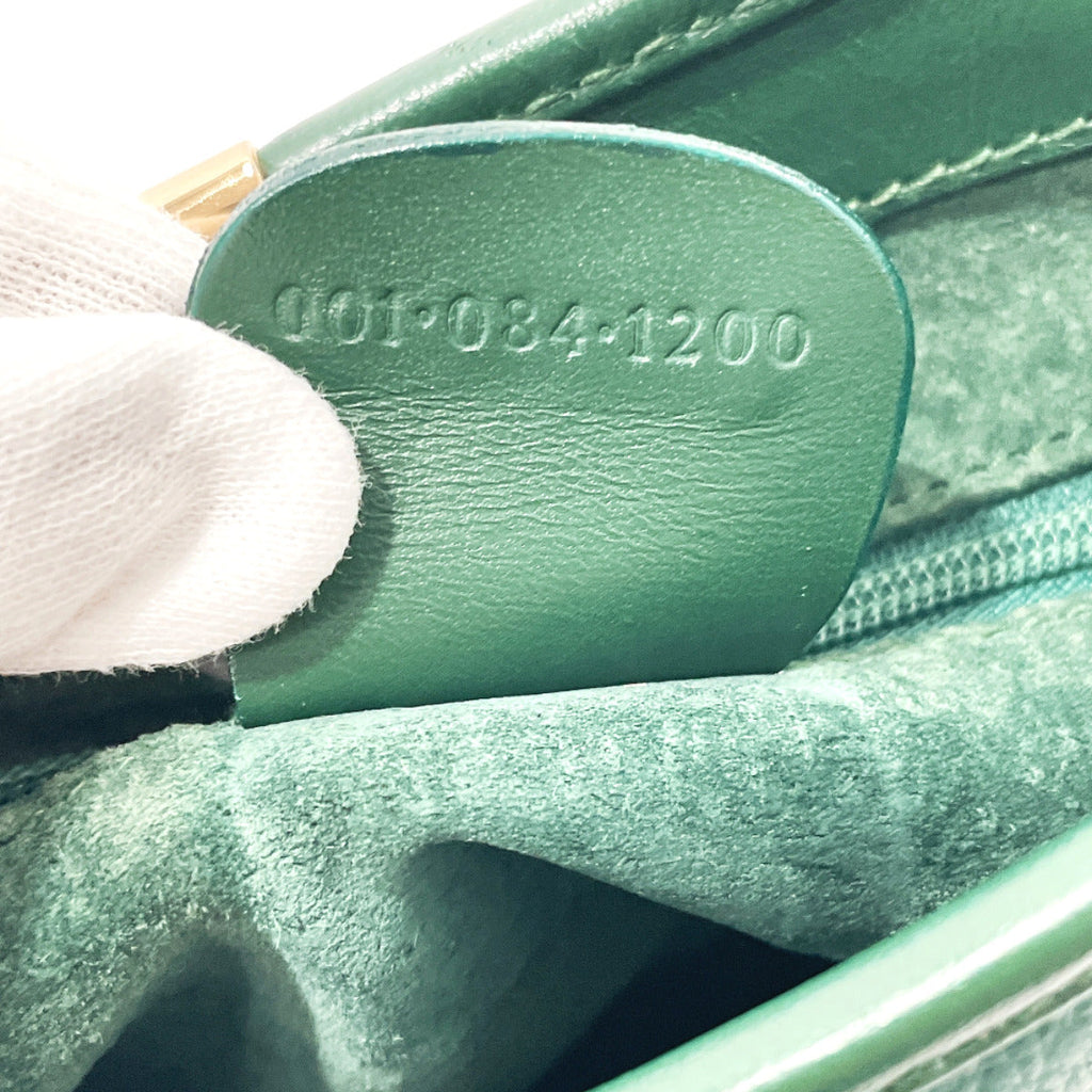 GUCCI Shoulder Bag 001・084・1200 Old Gucci leather green Women Used