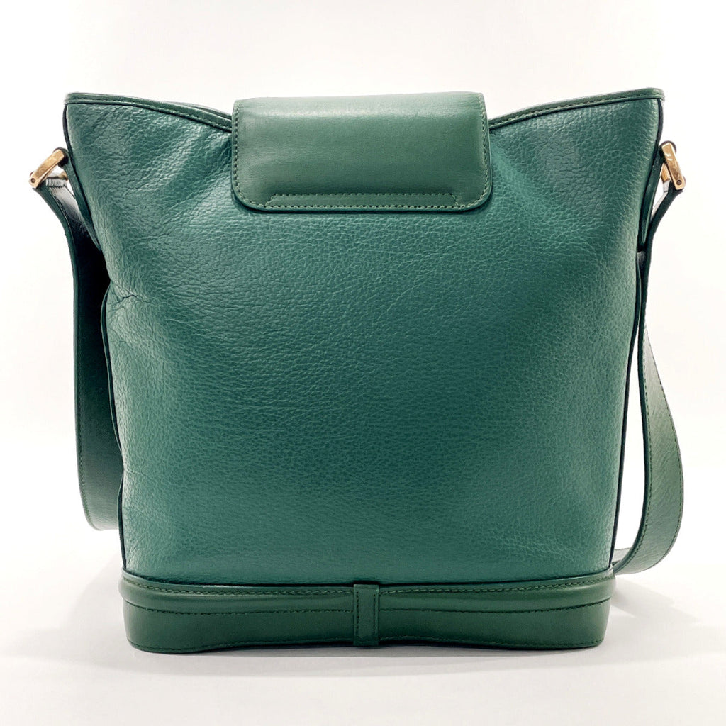 GUCCI Shoulder Bag 001・084・1200 Old Gucci leather green Women Used