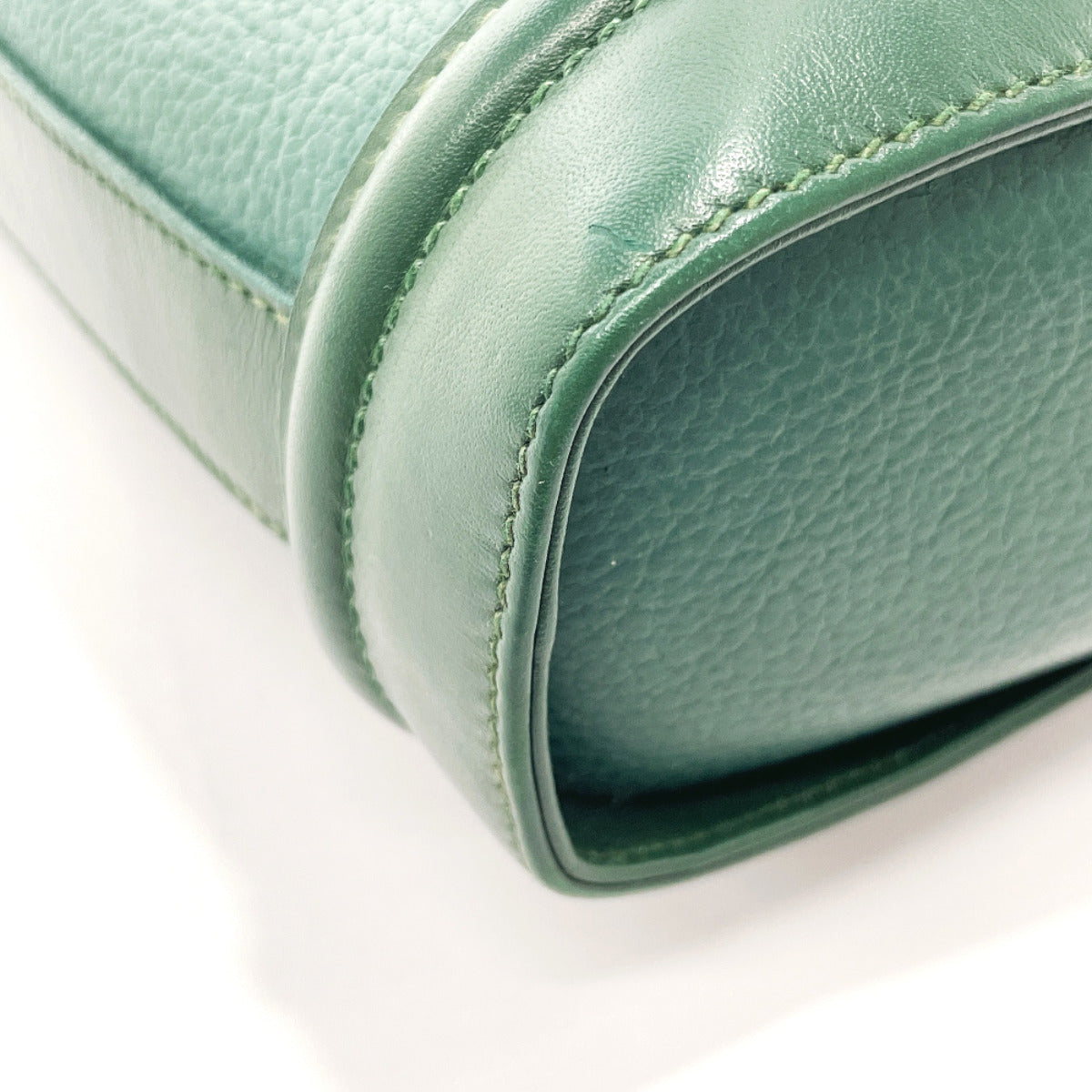GUCCI Shoulder Bag 001・084・1200 Old Gucci leather green Women Used