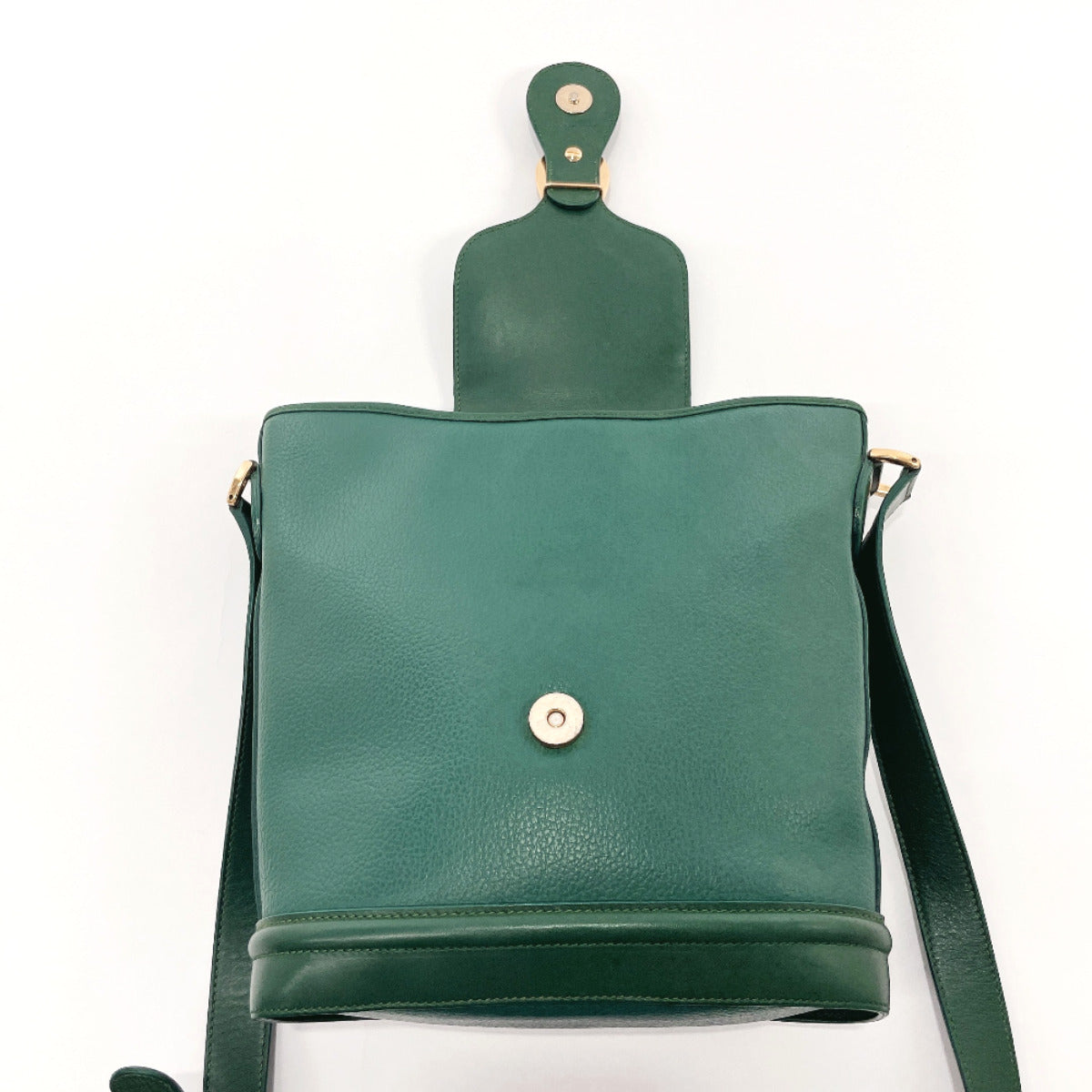 GUCCI Shoulder Bag 001・084・1200 Old Gucci leather green Women Used