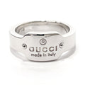 GUCCI Ring with logo Silver925 #10(JP Size) Silver Women Used