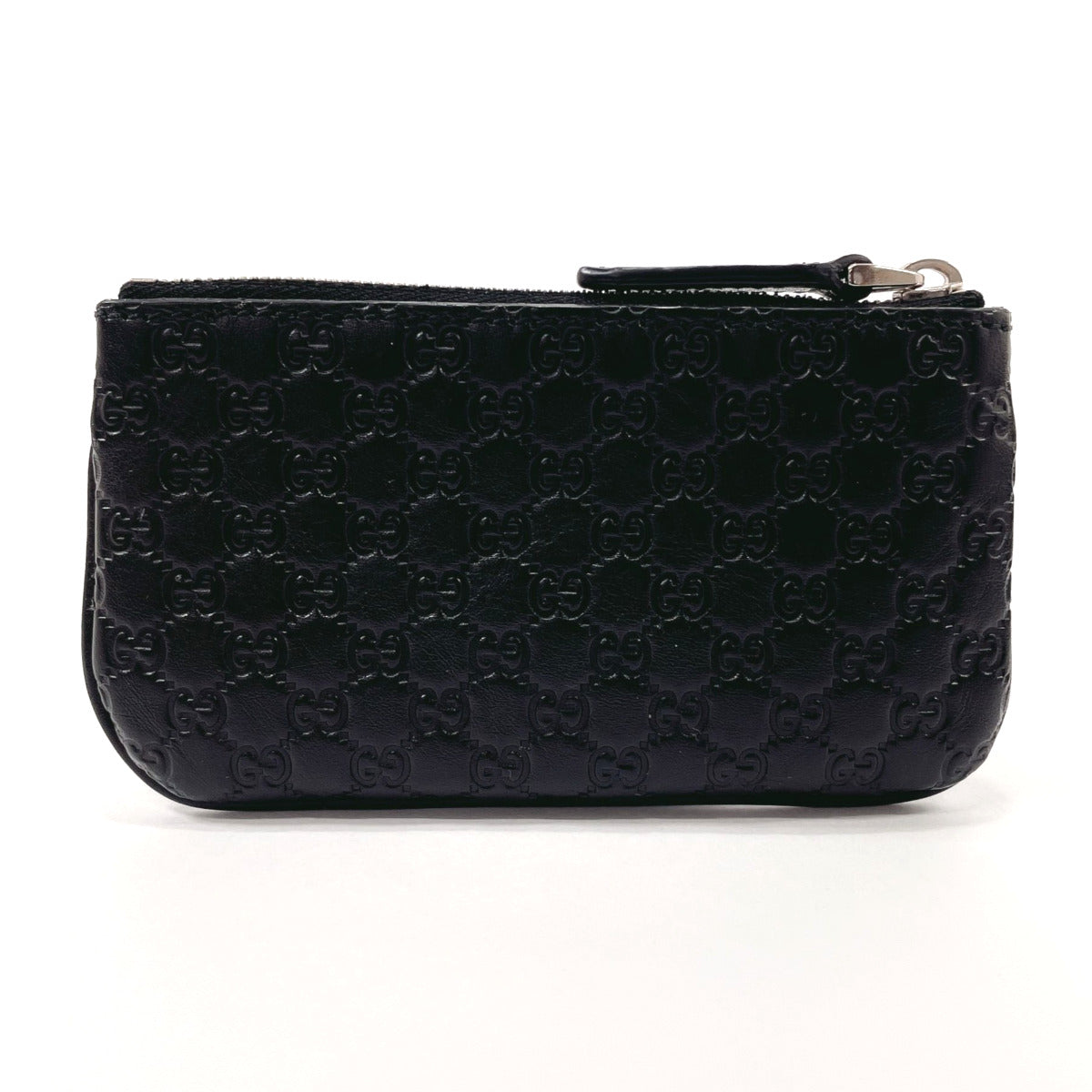 GUCCI coin purse 544476 Micro Guccisima Sima leather Black mens Used