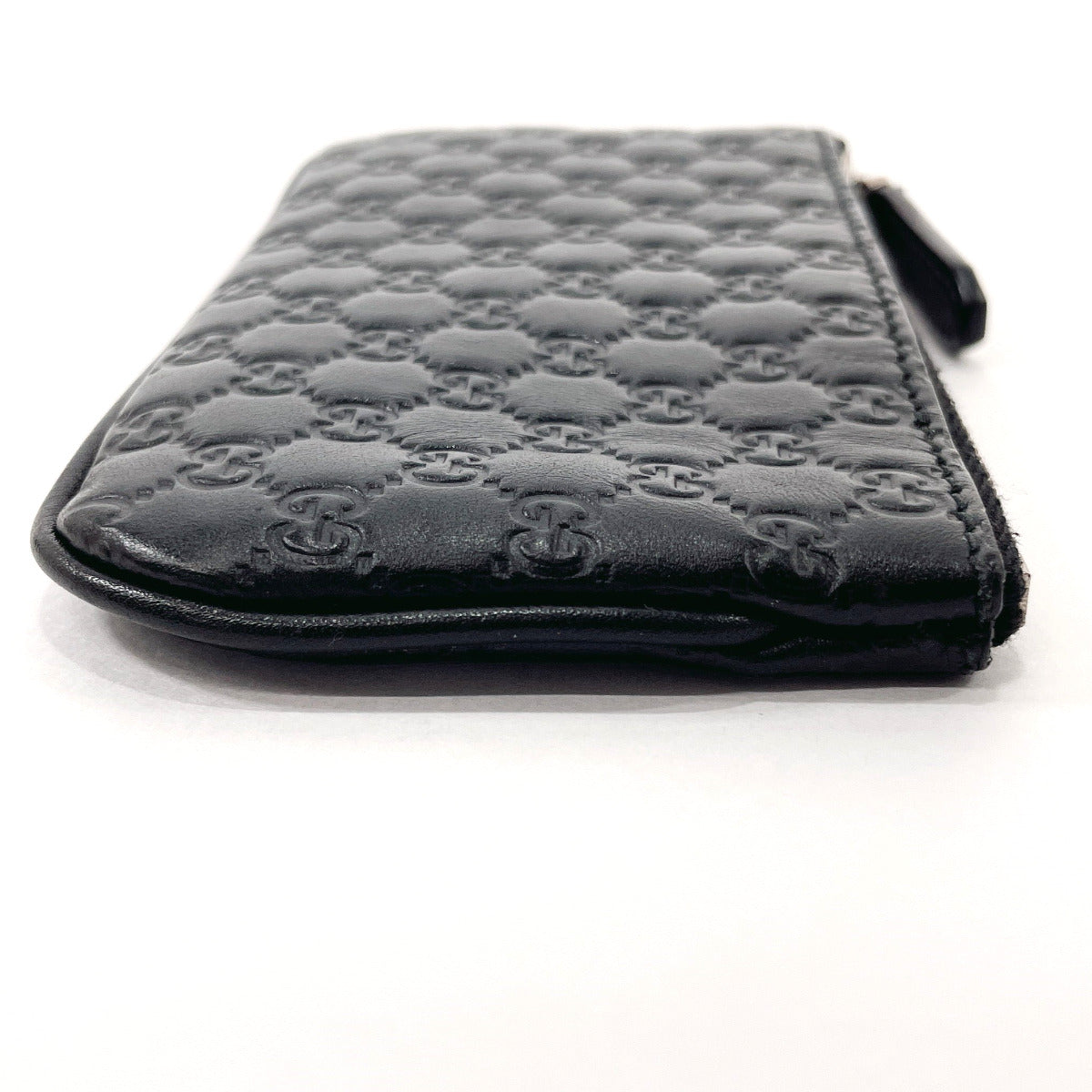 GUCCI coin purse 544476 Micro Guccisima Sima leather Black mens Used