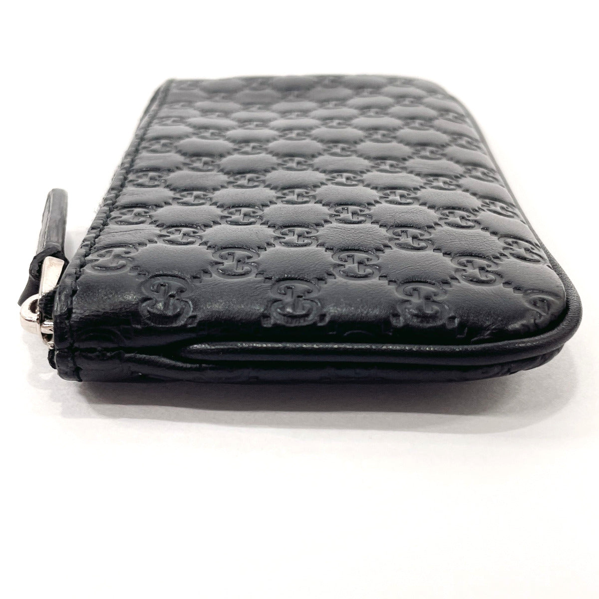 GUCCI coin purse 544476 Micro Guccisima Sima leather Black mens Used