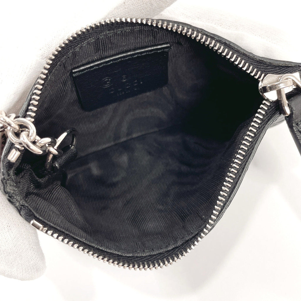 GUCCI coin purse 544476 Micro Guccisima Sima leather Black mens Used