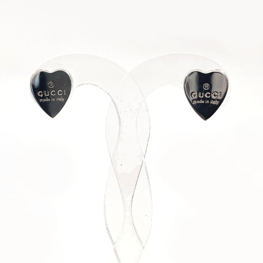 GUCCI earring Trademark heart shape Silver925 Silver Women Used
