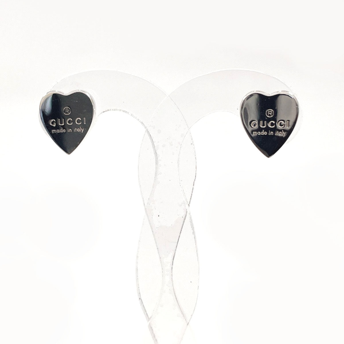 GUCCI earring Trademark heart shape Silver925 Silver Women Used