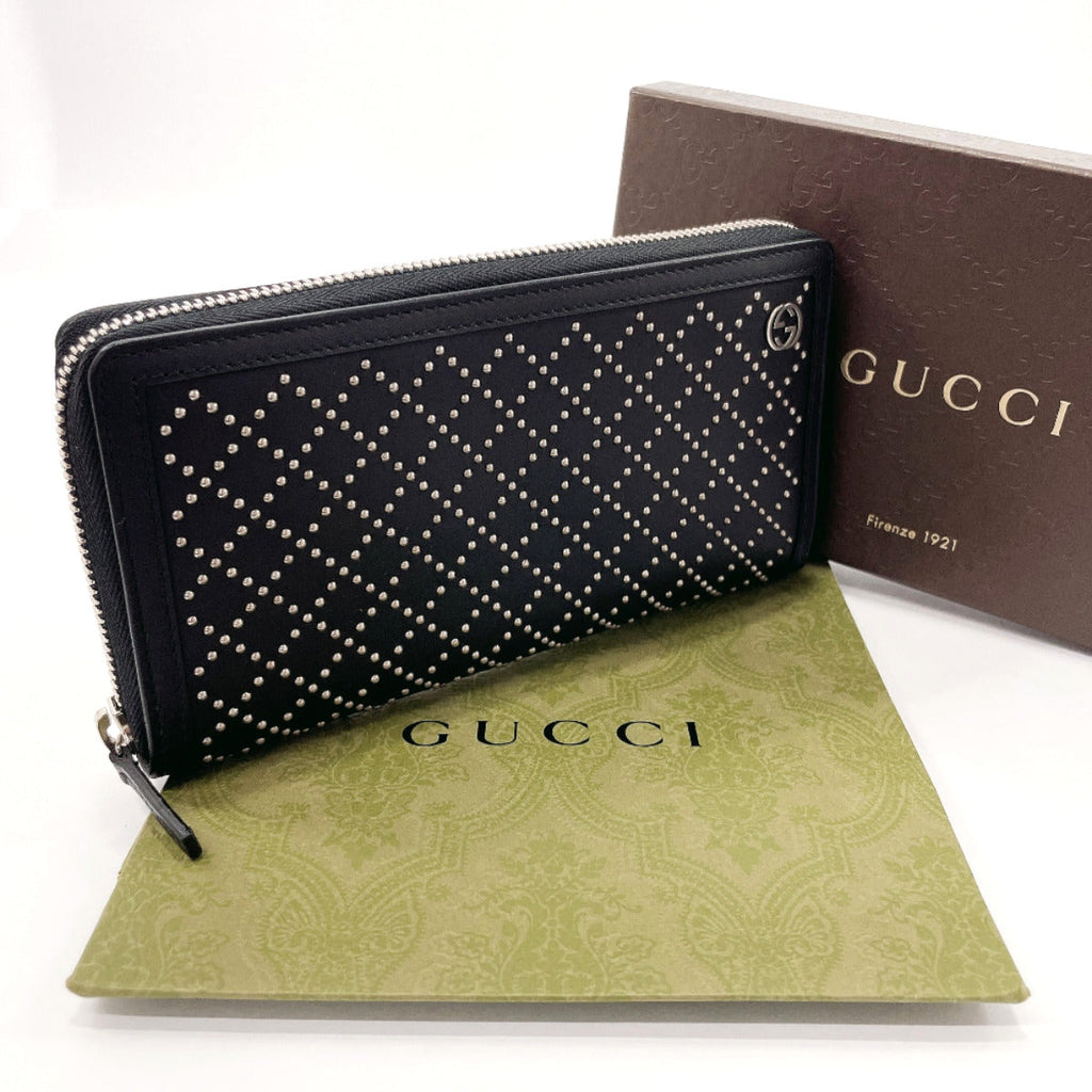 GUCCI purse 295608 Diamante leather Black unisex Used