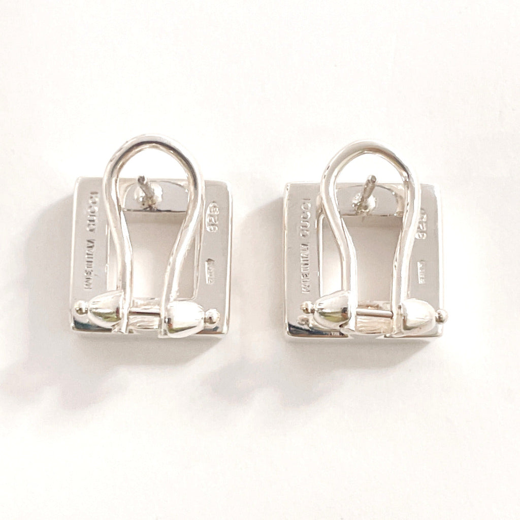GUCCI earring Square Silver925 Silver Women Used