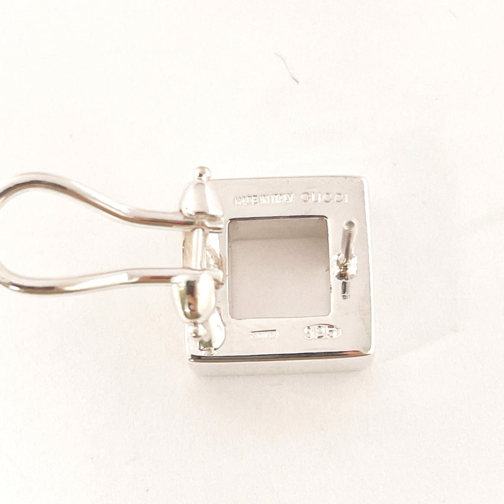 GUCCI earring Square Silver925 Silver Women Used