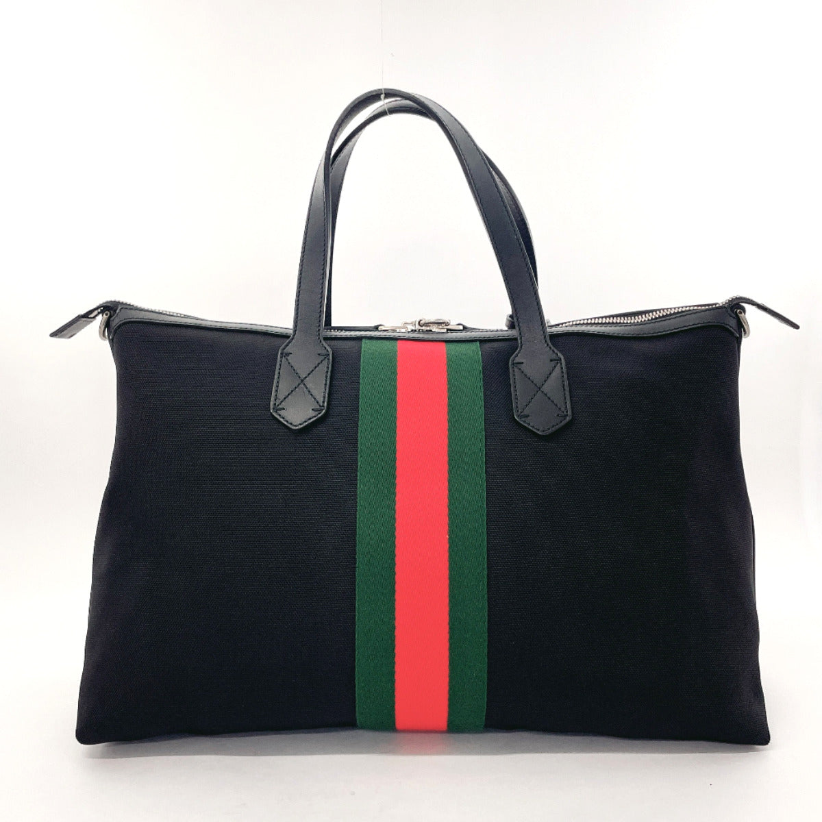 GUCCI Tote Bag 359261 techno canvas duffel bag Sherry line canvas Black Women Used