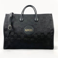 GUCCI Tote Bag 630353 off the grit Nylon/leather/GG nylon Black mens Used