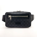 GUCCI bam bag 474293 Belt bag GG Supreme Canvas Black mens Used