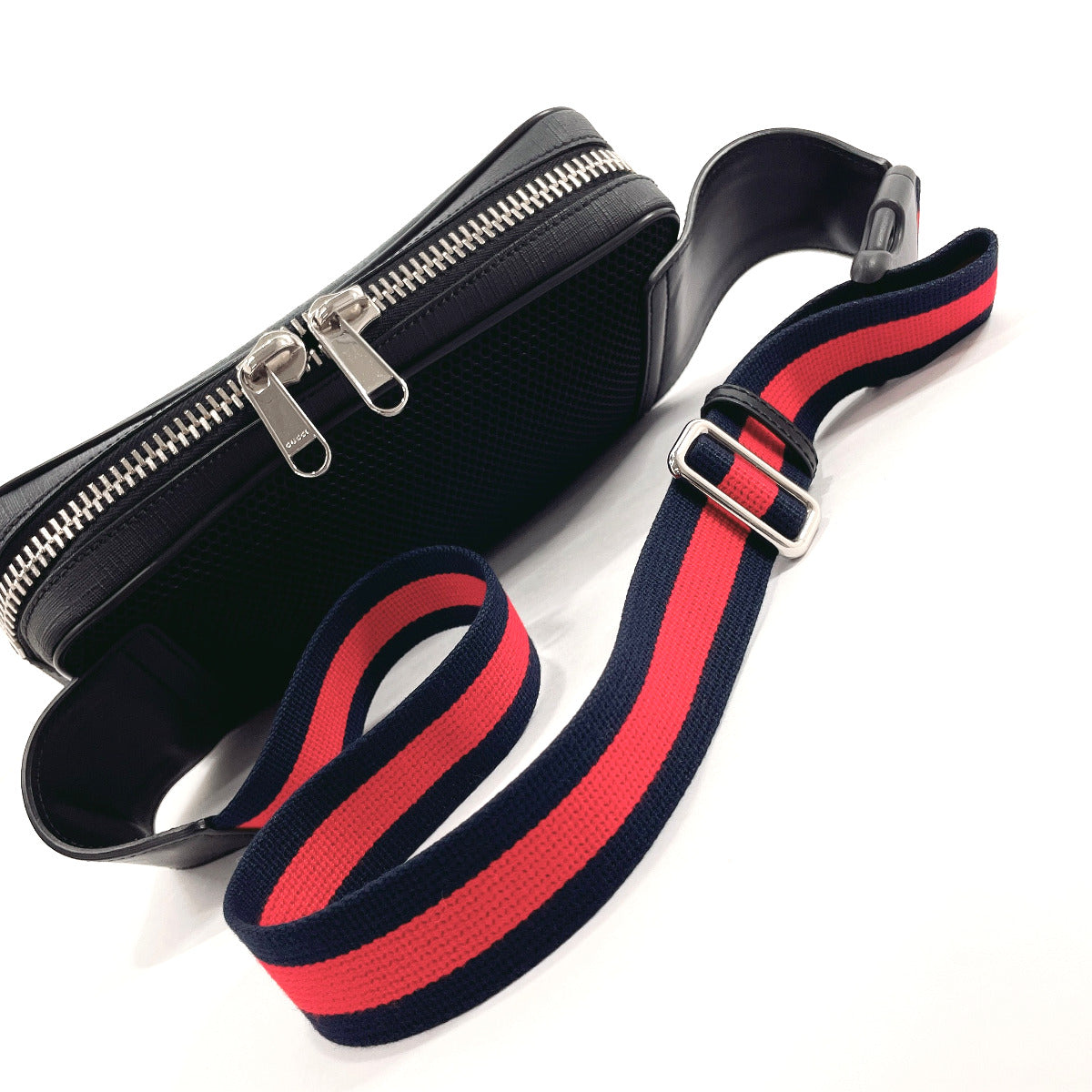 GUCCI bam bag 474293 Belt bag GG Supreme Canvas Black mens Used