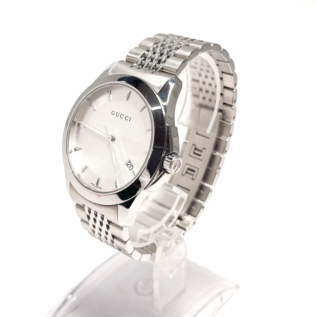 GUCCI Watches 126.4 G timeless Stainless Steel/Stainless Steel Silver Silver mens Used