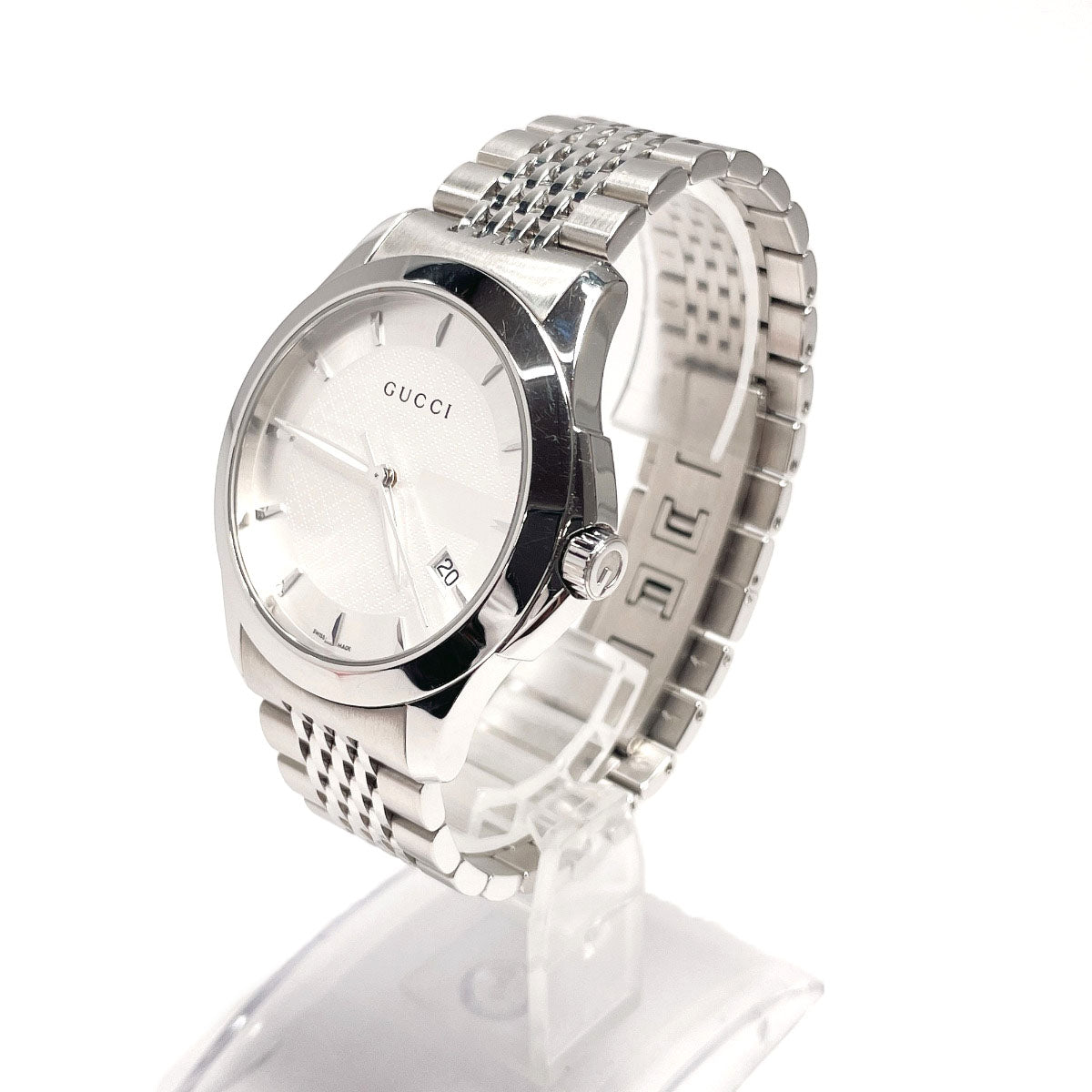 GUCCI Watches 126.4 G timeless Stainless Steel/Stainless Steel Silver Silver mens Used