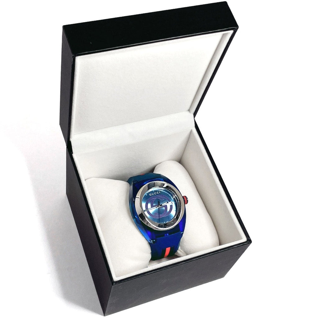 GUCCI Watches 137.1 sink Stainless Steel/rubber blue blue mens Used
