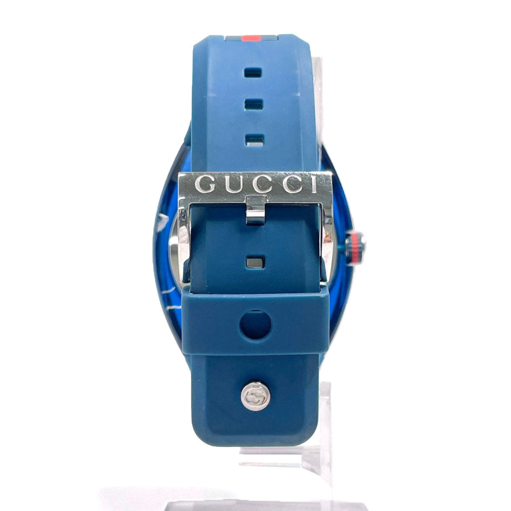 GUCCI Watches 137.1 sink Stainless Steel/rubber blue blue mens Used