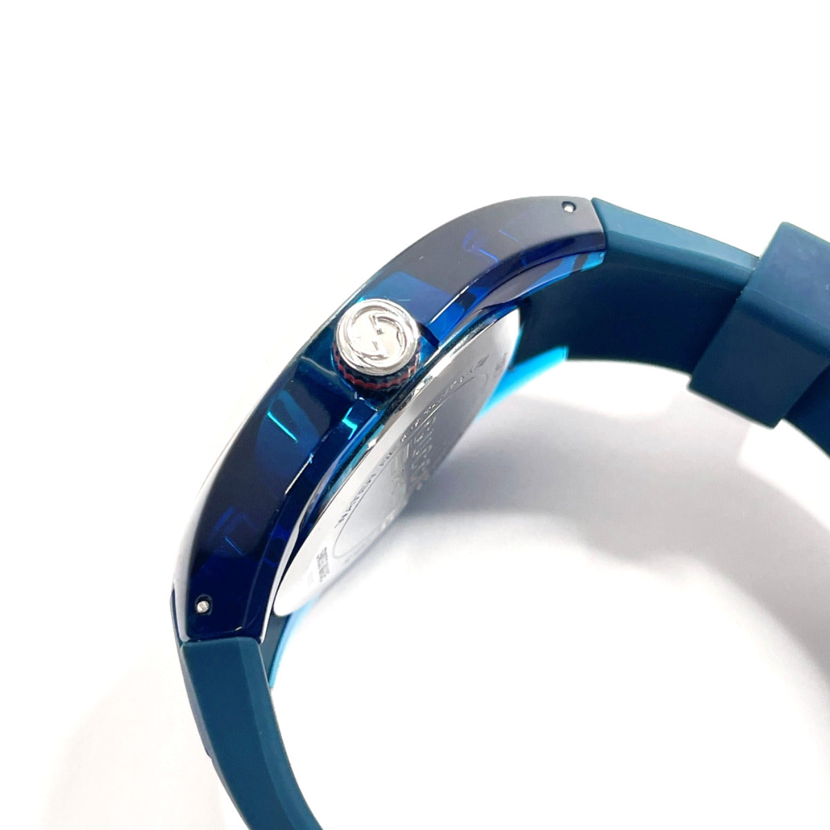 GUCCI Watches 137.1 sink Stainless Steel/rubber blue blue mens Used