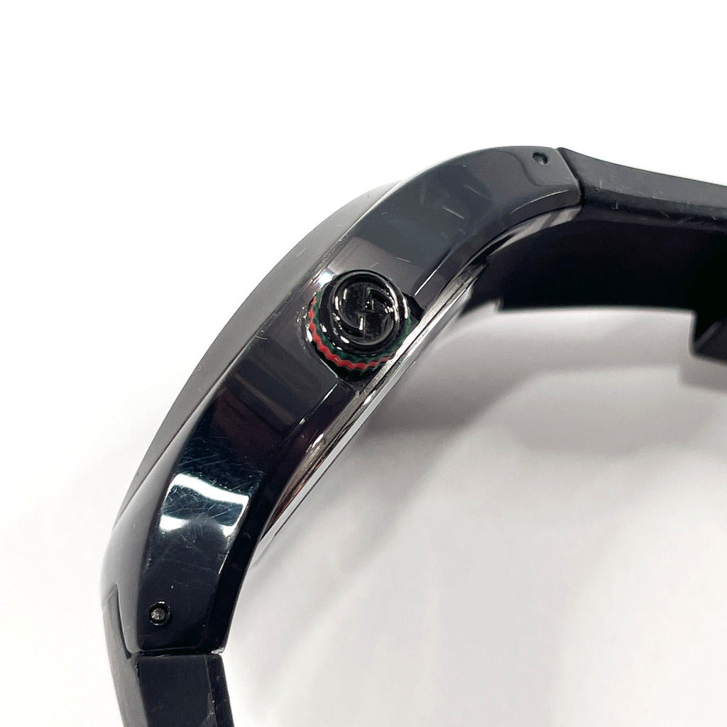 GUCCI Watches 137.1 sink Stainless Steel/rubber Black mens Used