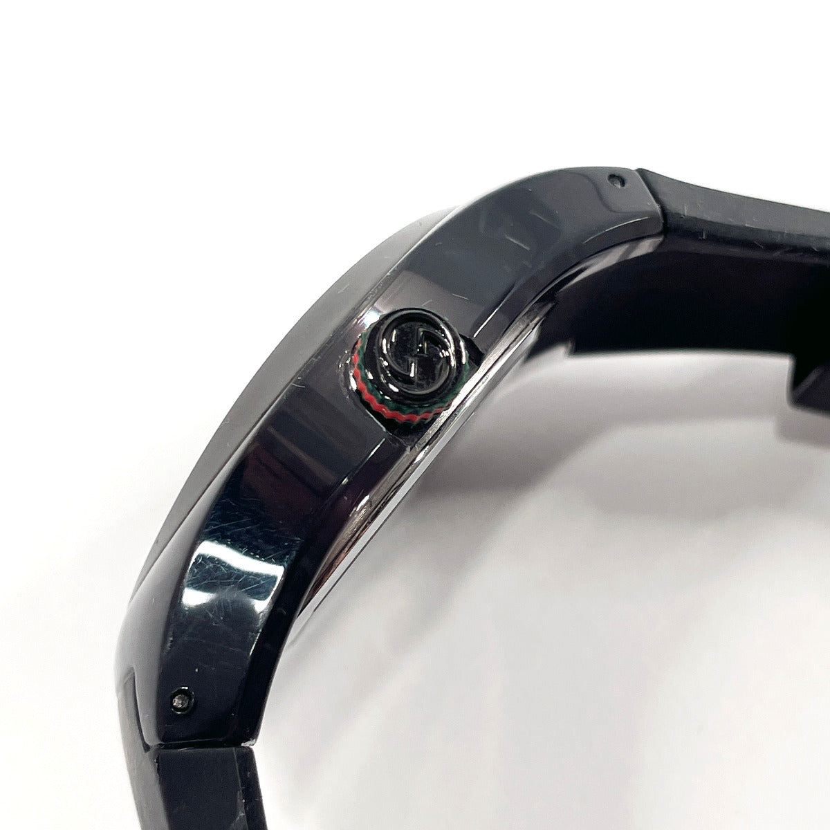 GUCCI Watches 137.1 sink Stainless Steel/rubber Black mens Used