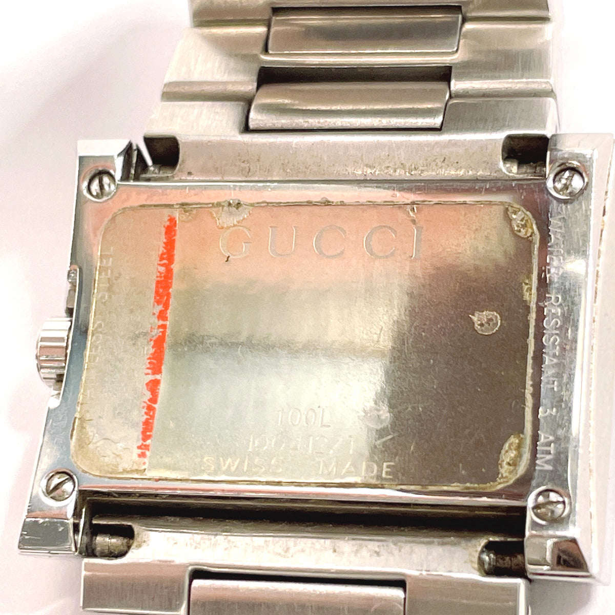 GUCCI Watches 100L G rectangle Stainless Steel/Stainless Steel Silver unisex Used