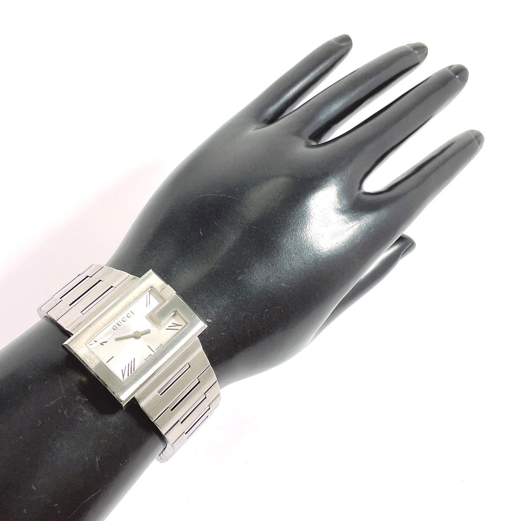 GUCCI Watches 100L G rectangle Stainless Steel/Stainless Steel Silver unisex Used