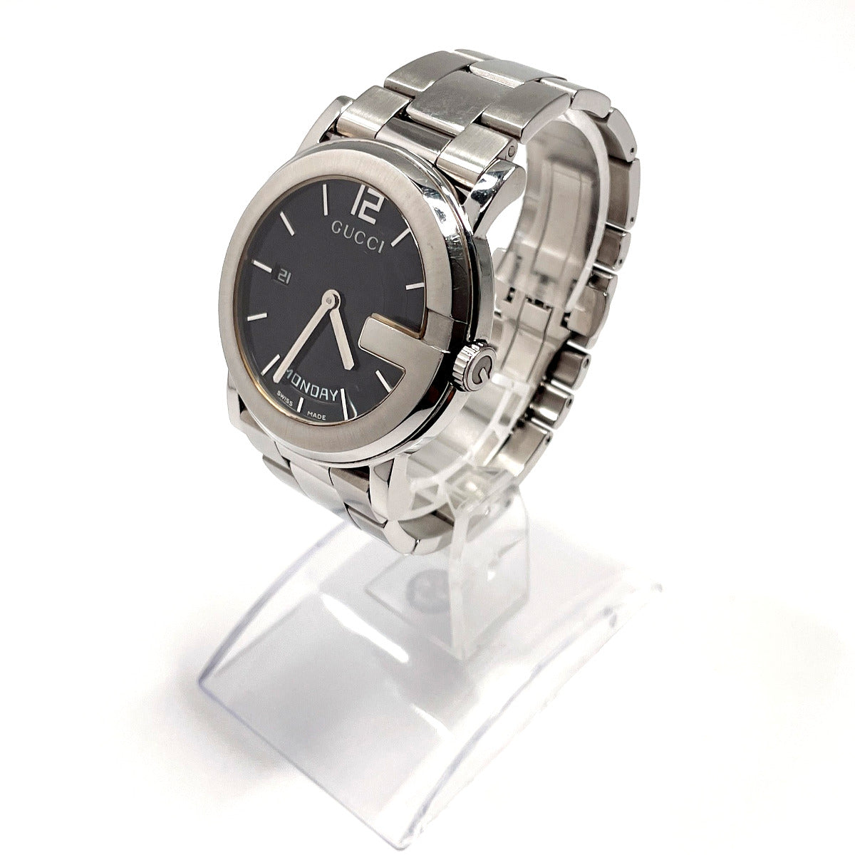 GUCCI Watches 101M G-round Stainless Steel/Stainless Steel Silver Silver unisex Used