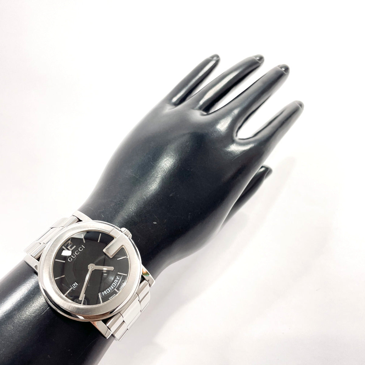 GUCCI Watches 101M G-round Stainless Steel/Stainless Steel Silver Silver unisex Used