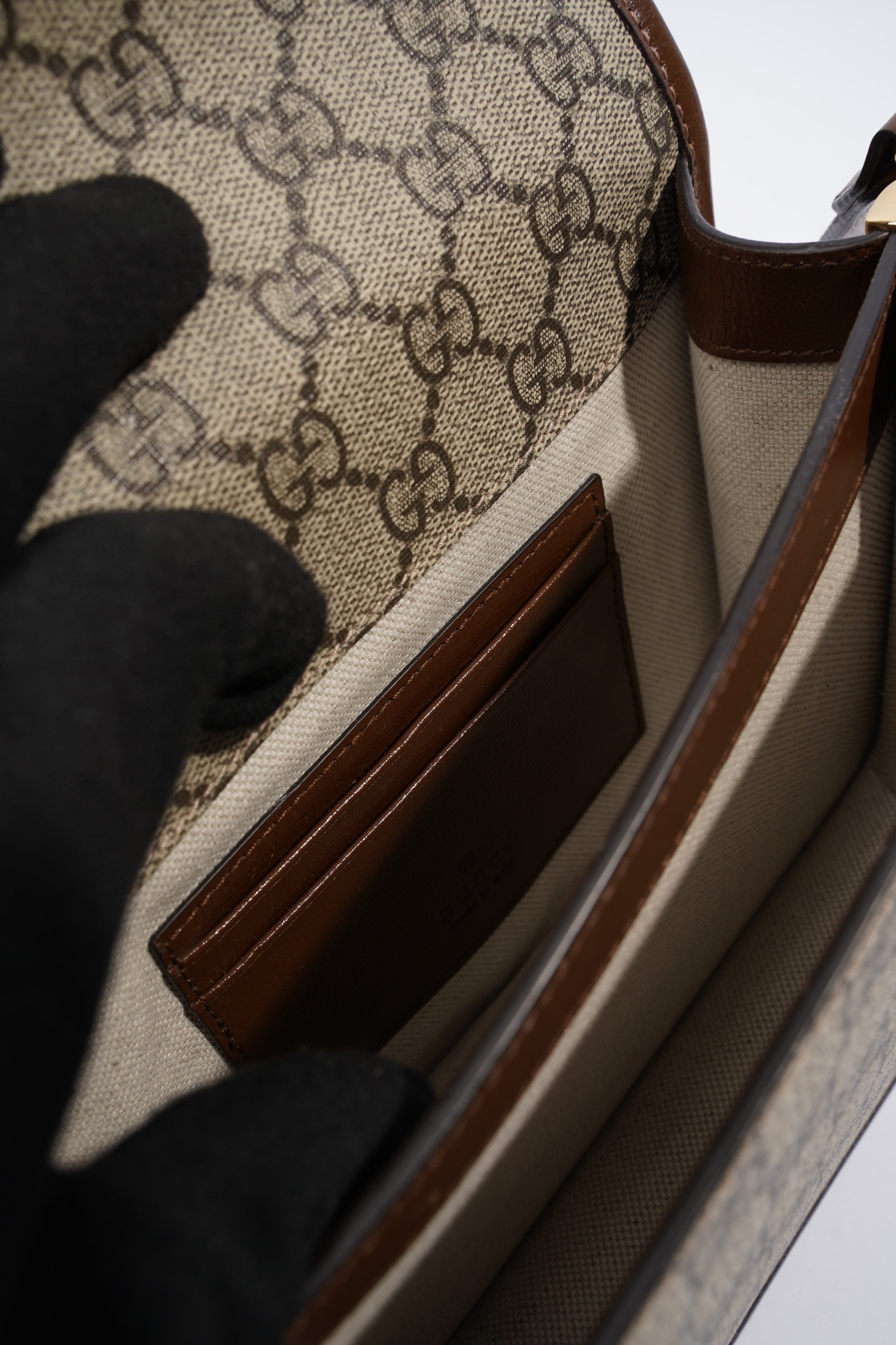 Gucci Mini Interlocking G GG Supreme Coated Canvas