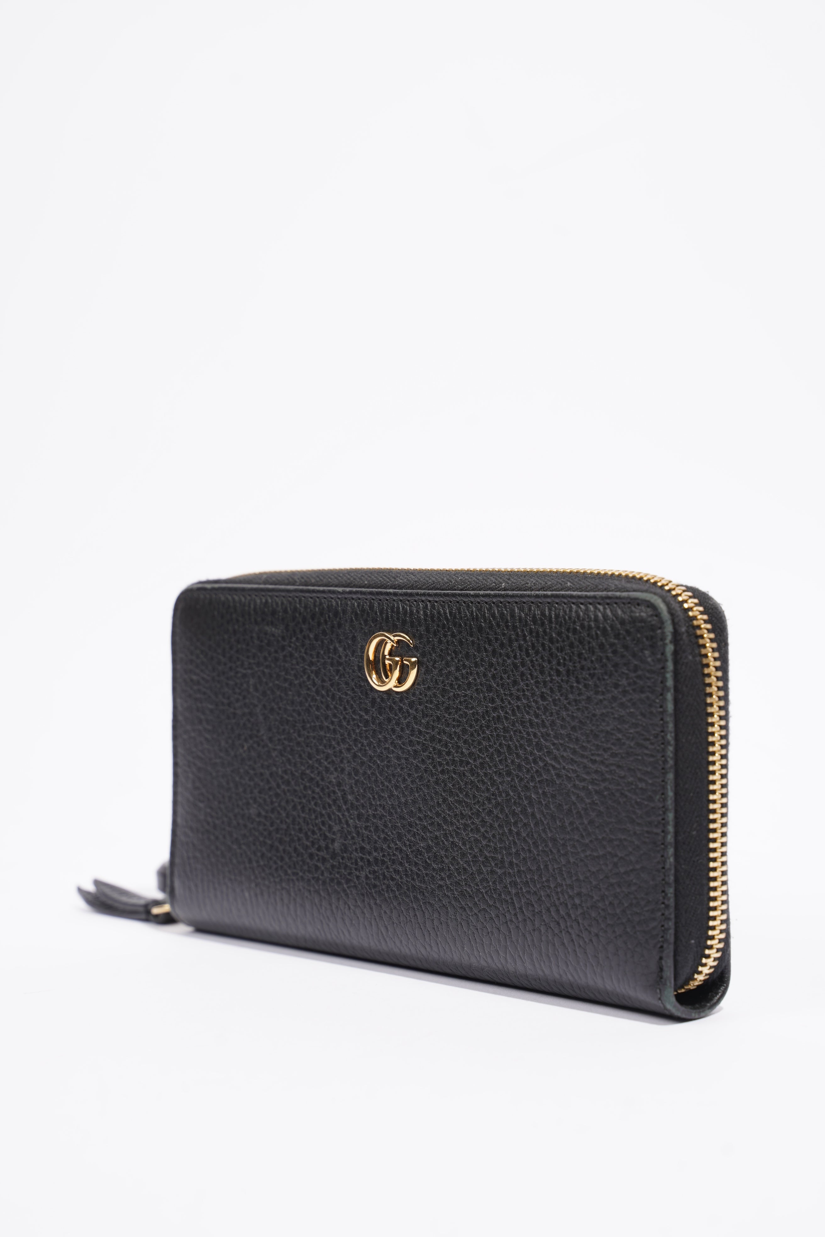 Gucci Zip Around Wallet Black Leather