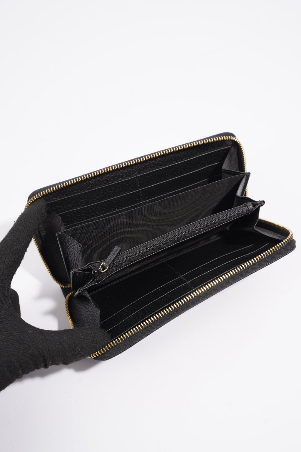 Gucci Zip Around Wallet Black Leather