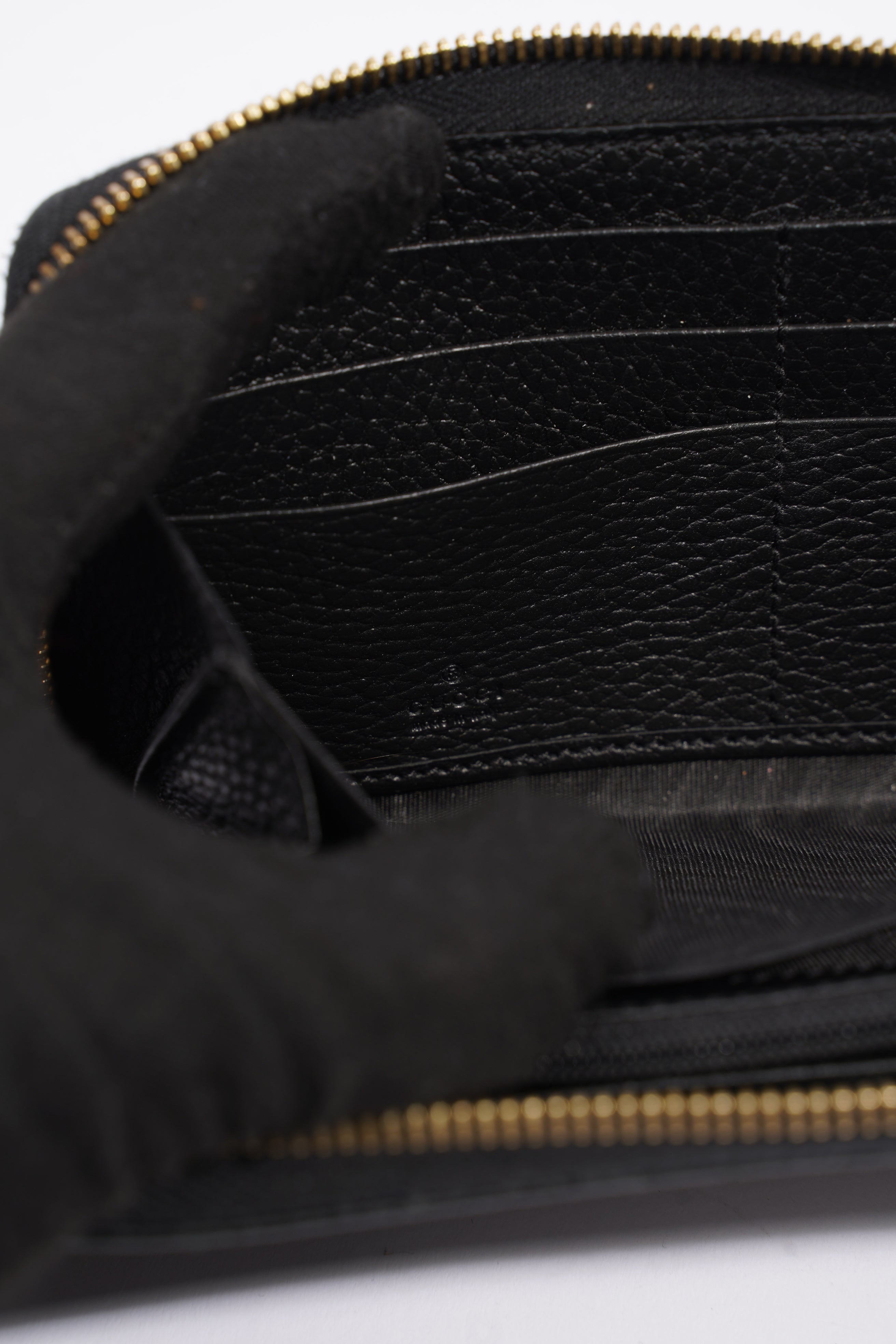 Gucci Zip Around Wallet Black Leather