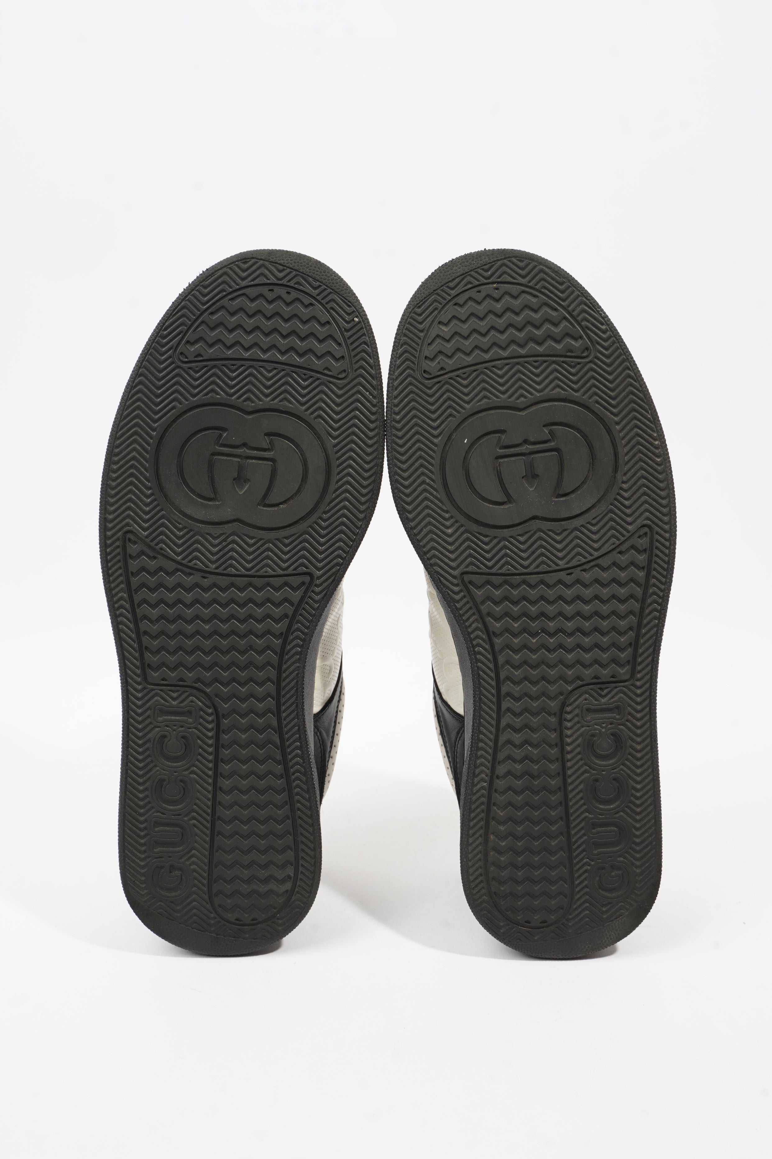 Gucci GG Sneaker White / Black Leather EU 44 UK 10