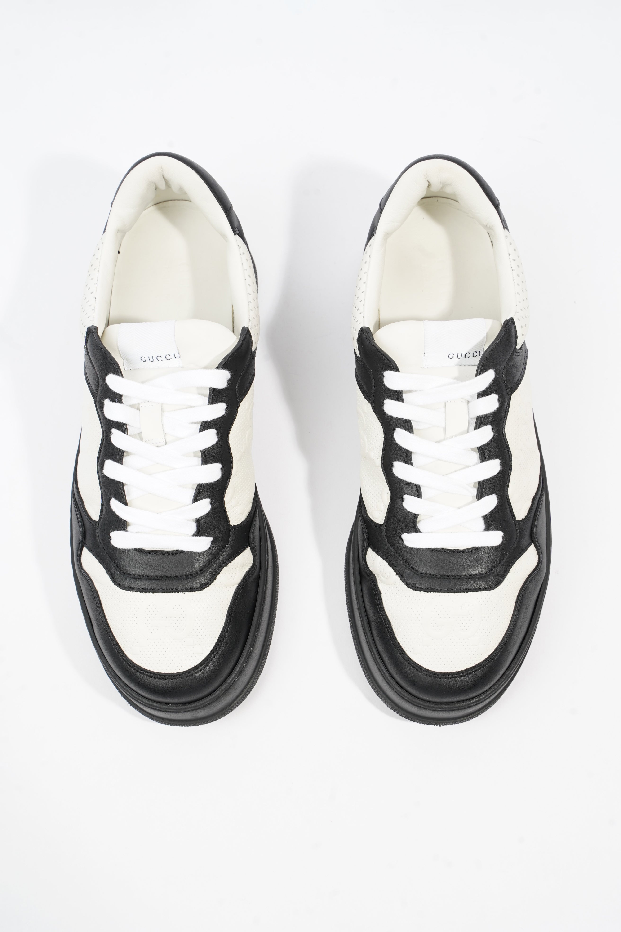 Gucci GG Sneaker White / Black Leather EU 44 UK 10