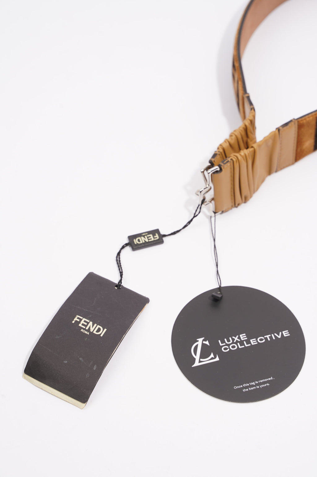 Fendi Velvet FF Tan / Brown Velvet 75 - 30