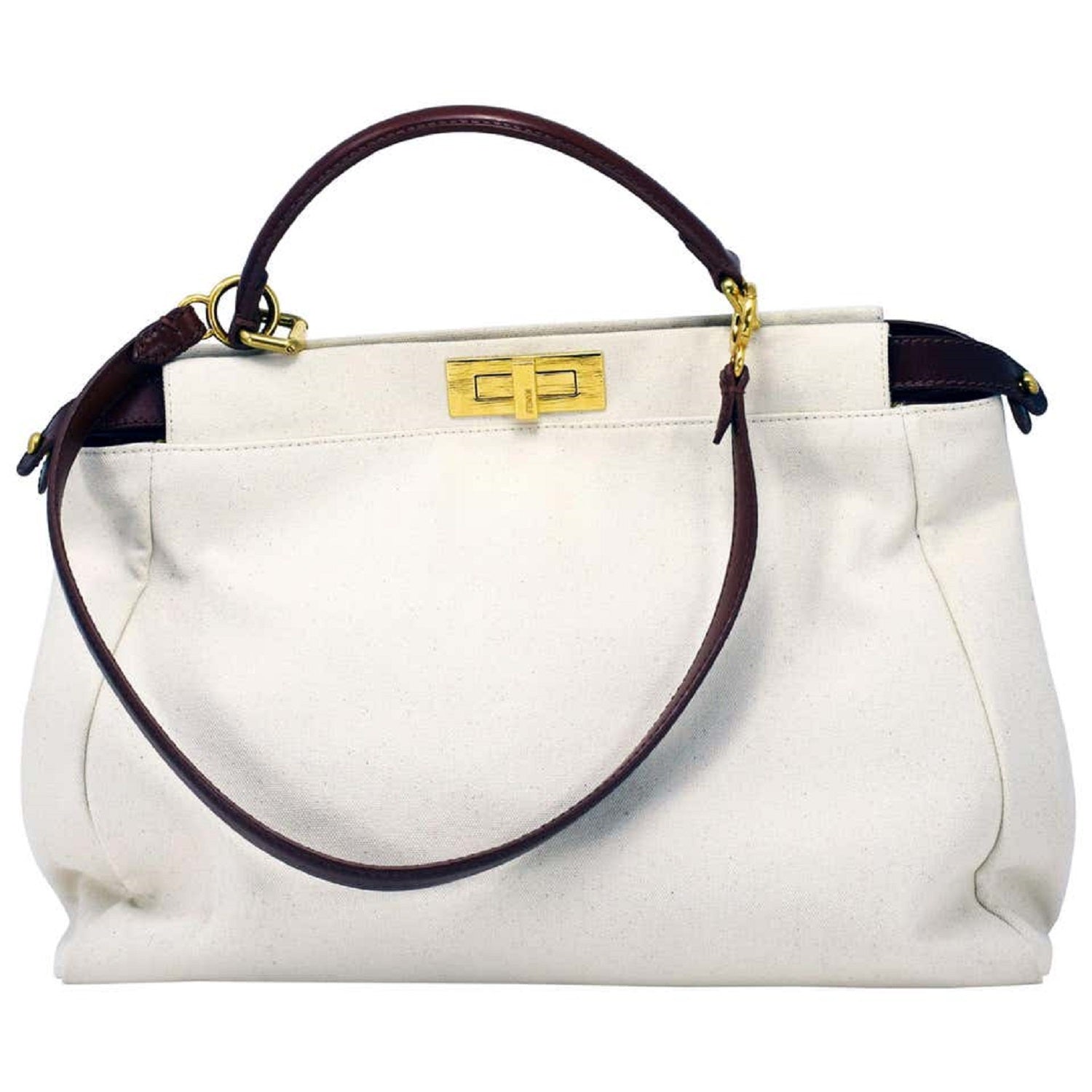 Fendi Peekaboo Large Canvas Handbag