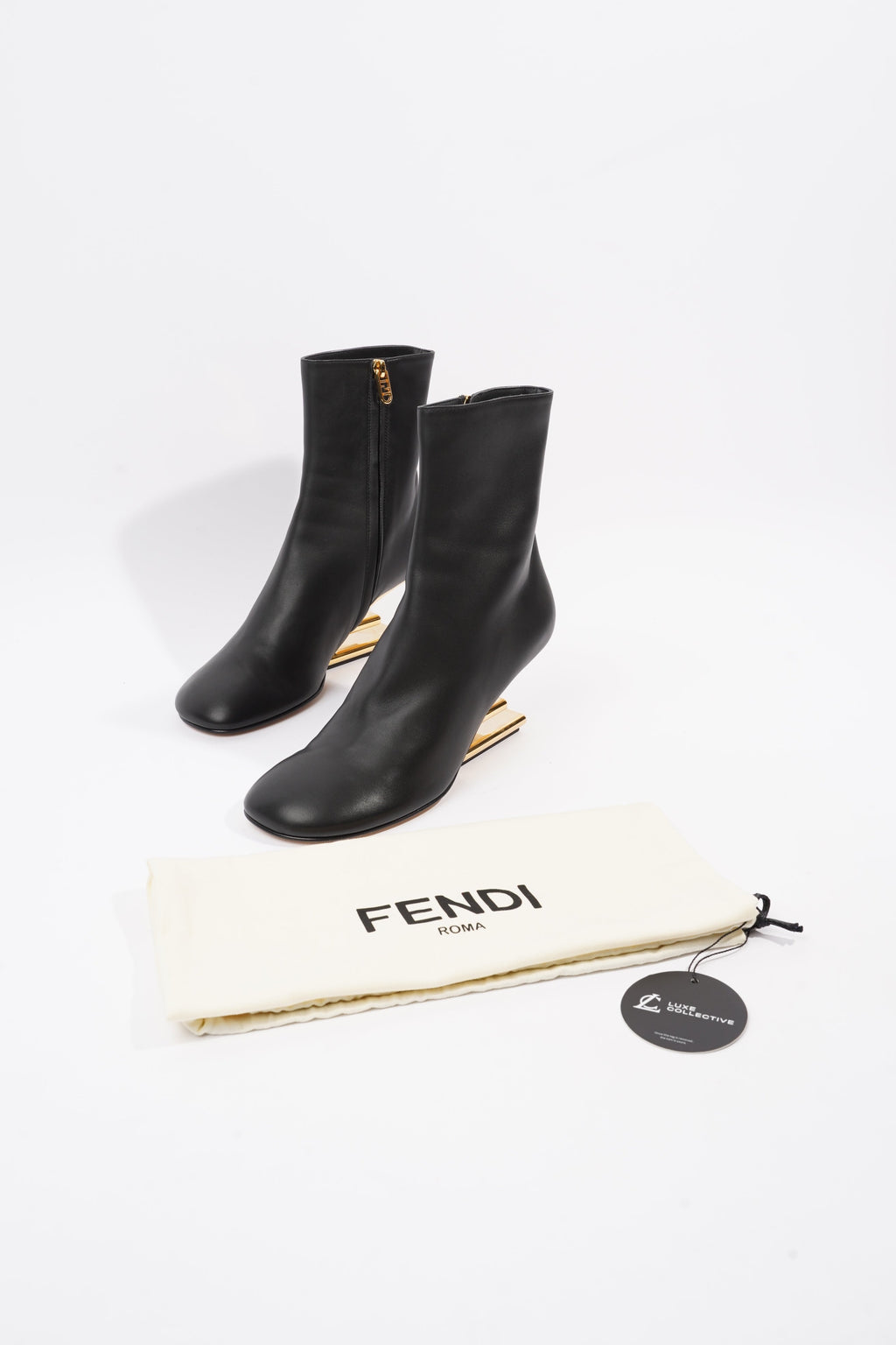 Fendi Fendi First Boots Black Leather EU 39 UK 6