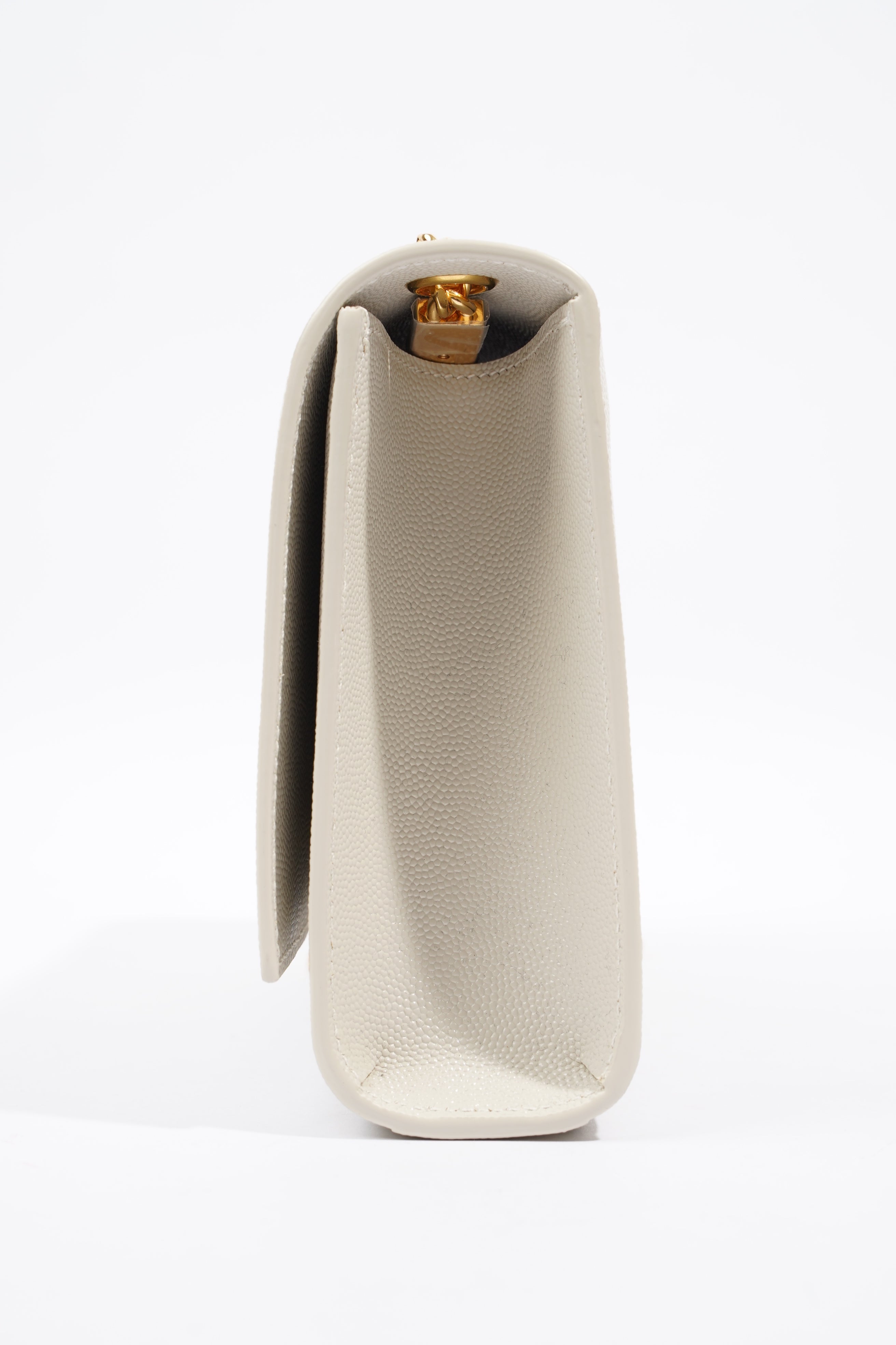 Saint Laurent Kate Cream Calfskin Leather Medium