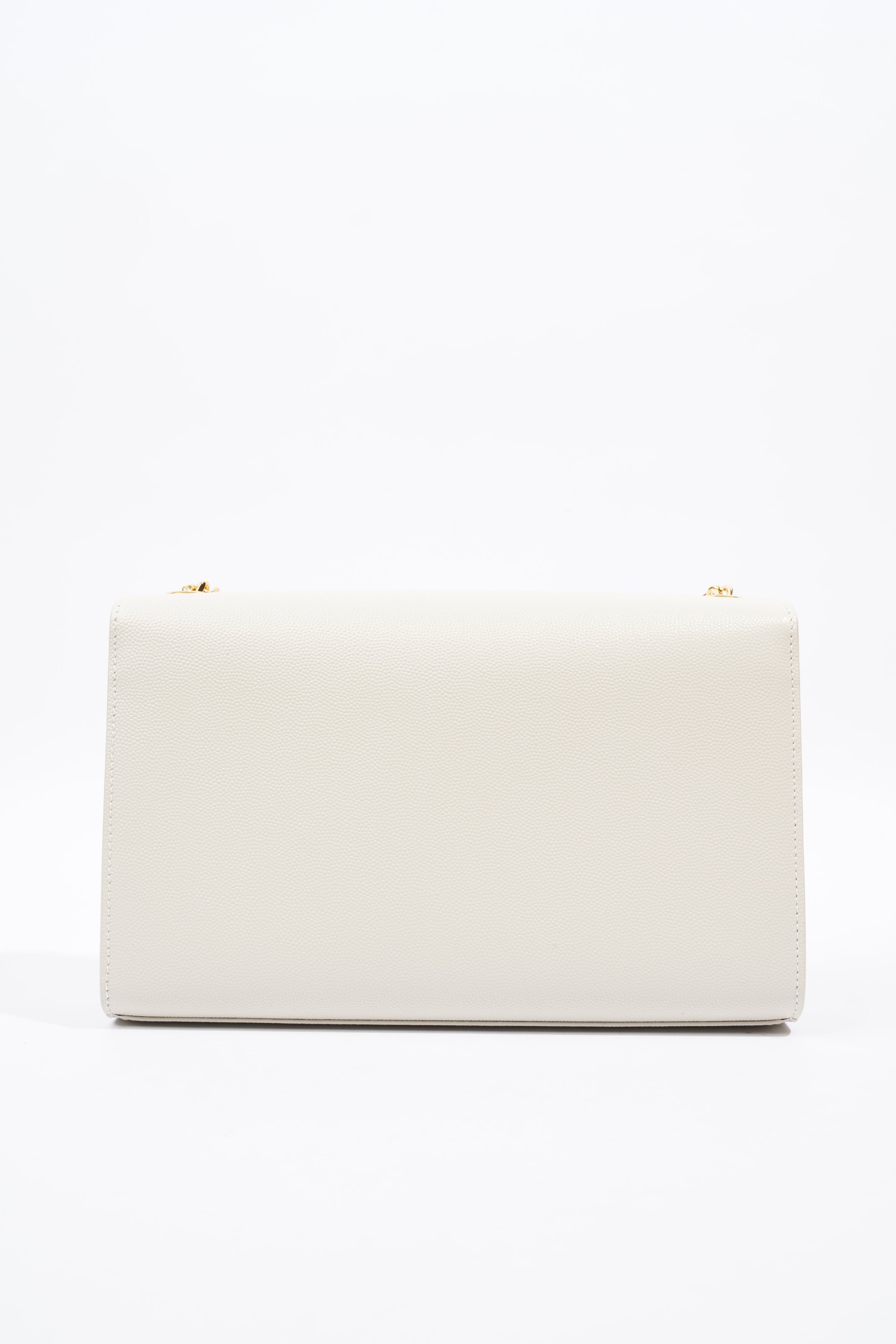 Saint Laurent Kate Cream Calfskin Leather Medium
