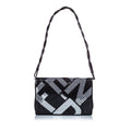 Pre-Loved Fendi Black Others Fabric Sequined Crossword Shoulder Bag ITALY